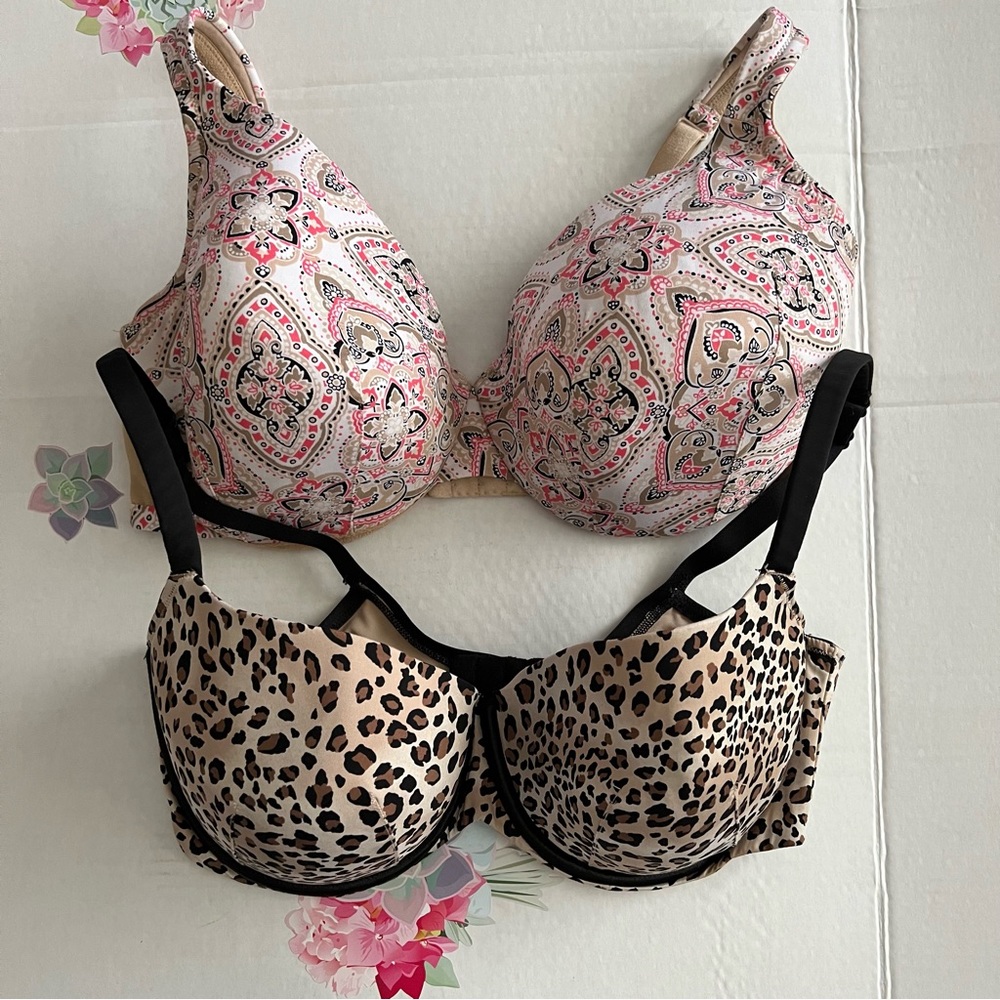 Lane Bryant Cacique Bra leopard and pink - Picture 3 of 8